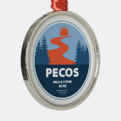 ペコスワイルドアンドシーニックリバーニューメキシコ メタルオーナメント (右)