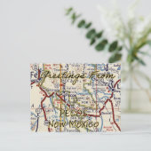 ペコスNMヴィンテージマップ ポストカード (スタンド正面)