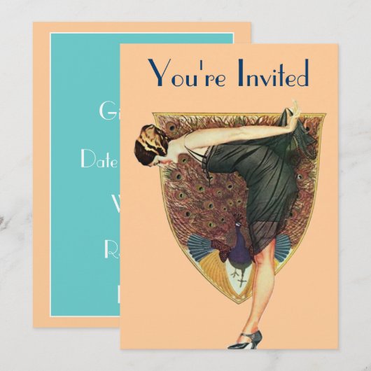 ペコックと淑女 招待状 (正面/裏面)