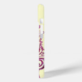 ペコックの愛のモノグラム 紫 クリーム Case-Mate iPhoneケース (裏面 / 左)