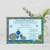 ペコックベイビーシャワーの招待状　女の子 男の子 #206 招待状 (スタンド正面)