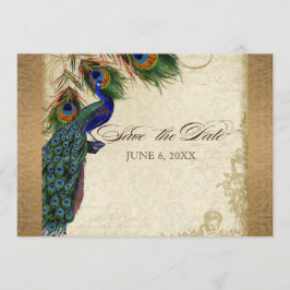 ペコック&フェザーズ ヴィンテージゴールド ダマスク スワール セーブザデート