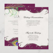 ペコック・フェザー・アンド・スワールズ - レセプション, マップ, ホテル 招待状 (正面/裏面)