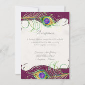 ペコック・フェザー・アンド・スワールズ - レセプション, マップ, ホテル 招待状 (裏面)