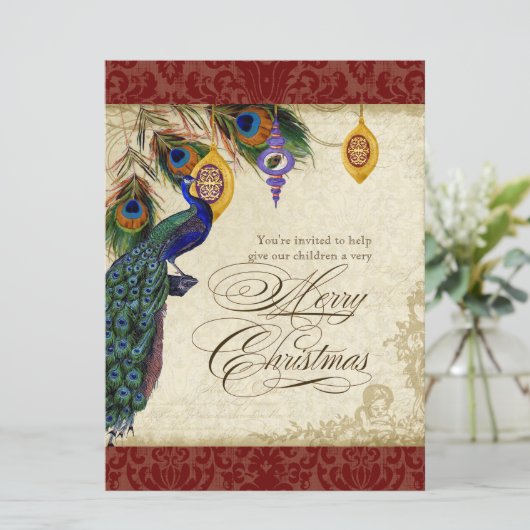 ペコック＆フェザー　フォーマル・クリスマス・パーティーのご招待 招待状 (スタンド正面)