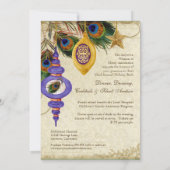 ペコック＆フェザー フォーマル ホリデー パーティー 招待状 (裏面)