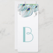 ペコック ヴィンテージ 3 羽根 招待状 (裏面)