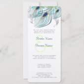 ペコック ヴィンテージ 3 羽根 招待状 (正面)