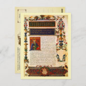 ペサニアスのギリシャの記述の写本 ポストカード (正面/裏面)