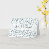 ペサハのお祝いカード　ユーモアあふれるセデルの時間 カード (黄色い花)