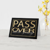 「ペサハの挨拶カード 『ペサハ クラシック ゴールド』」 カード (黄色い花)