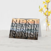 ペサハ　エルサレム　ビーチ　グリーティングカード カード (黄色い花)