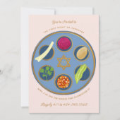 ペサハ セダー プレート 幸せな過越の夕食 招待状 (正面)