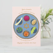 ペサハ セダー プレート 幸せな過越の夕食 招待状 (スタンド正面)