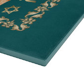 「ペサハ」ヘブライ語文字·パスソーバー·ガラス切断板 カッティングボード (角)