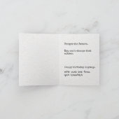 ペシミストおもしろい誕生日カード、並んだ紙ミニマル カード (内部)