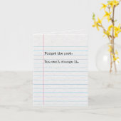 ペシミストおもしろい誕生日カード、並んだ紙ミニマル カード (黄色い花)