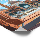 ペシャワーパキスタン旅行芸術ヴィンテージ ポスター (角)