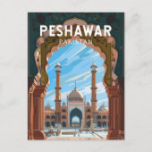 ペシャワーパキスタン旅行芸術ヴィンテージ ポストカード (正面)
