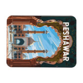 ペシャワーパキスタン旅行芸術ヴィンテージ マグネット (横)