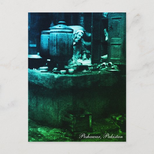 ペシャワール、ティーメーカー、旅行、パキスタン ポストカード (正面)