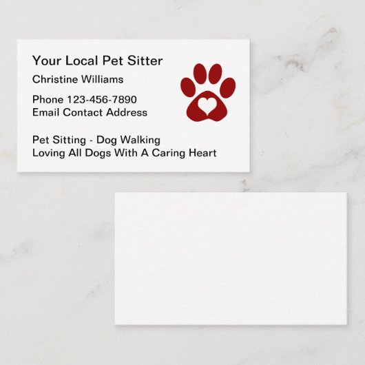 ペシンプルットケアサービス名刺 名刺 (正面/裏面)