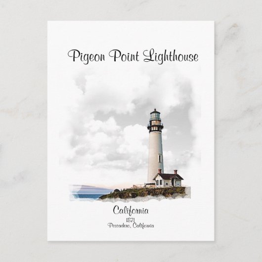ペスカデロポイントライトハウス – はがき (正面)