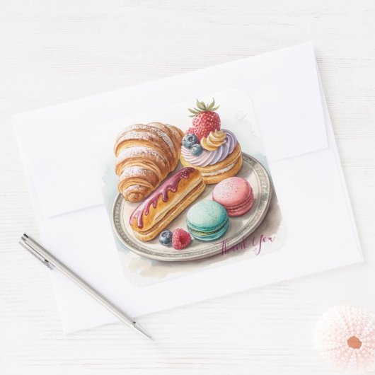 ペスカラフルフランスのリー スクエアシール (封筒)