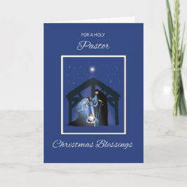 ペスタークリスマス恵みマンガーオンブルー カード