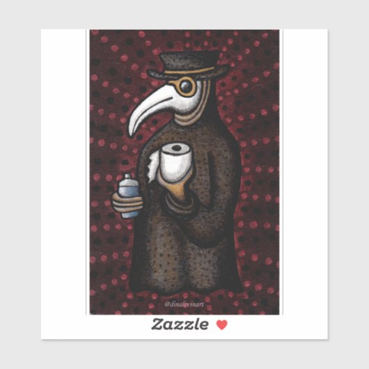 ペストおもしろいドクターとトイレ紙 シール (シート)