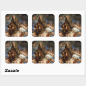 ペストで苦しむ聖ロザリーの妨害 スクエアシール (シート)