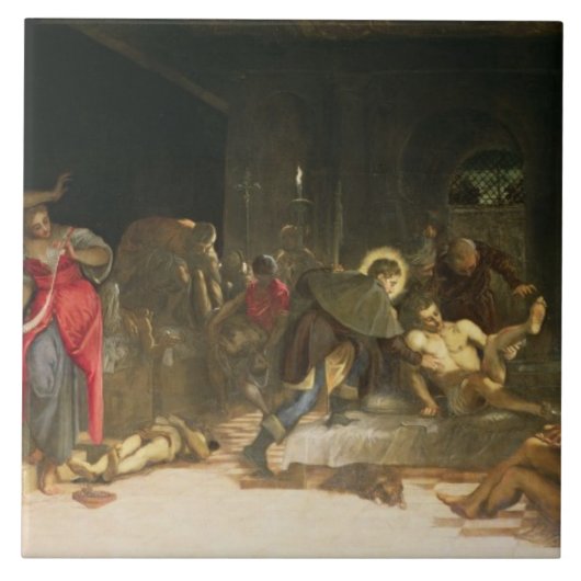 ペストを治すSt. Roch タイル (正面)