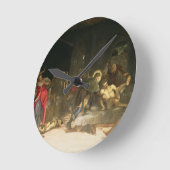 ペストを治すSt. Roch ラウンド壁時計 (傾斜)