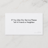 ペストコントロール名刺 名刺 (裏面)