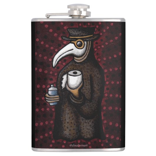 ペストドおもしろいクターとトイレ紙 フラスク (正面)