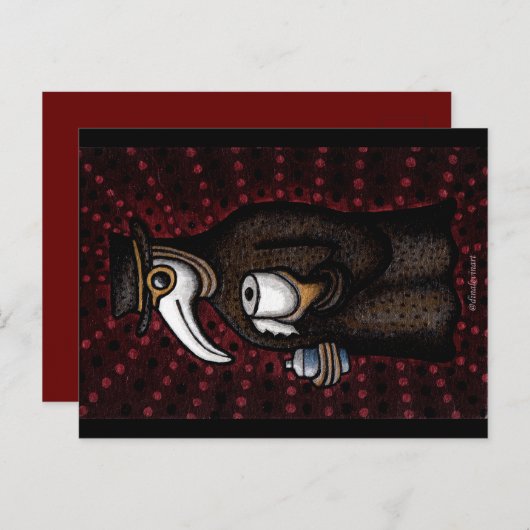 ペストドおもしろいクターとトイレ紙 ポストカード (正面/裏面)