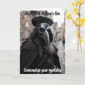 ペストドクターのハロウィン カード (黄色い花)