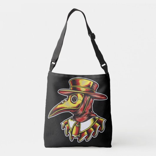 ペストドクターイラストレーションアート クロスボディバッグ (裏面)