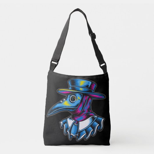 ペストドクターイラストレーション クロスボディバッグ (正面)