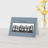 ペストドクターマスクヌンズクリーピー風変わりゴシックホリデイ カード (黄色い花)