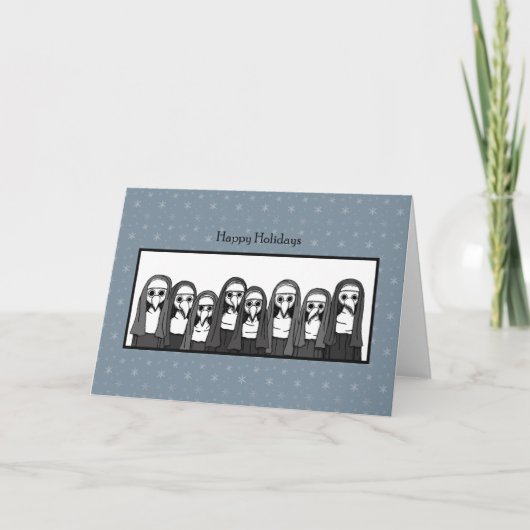 ペストドクターマスクヌンズクリーピー風変わりゴシックホリデイ カード (正面)