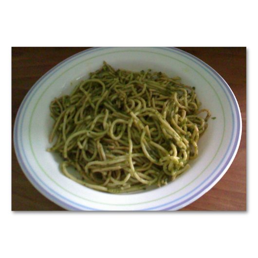 ペストバジルパスタ読ーの大人のフラッシュカード テーブルナンバー (正面)