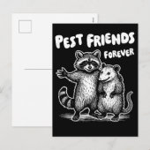 ペストフレンズフォーエバーホワイトプリント シーズンポストカード (正面/裏面)