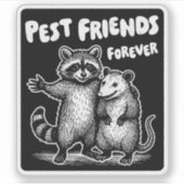 ペストフレンズフォーエバーホワイトプリント シール (正面)