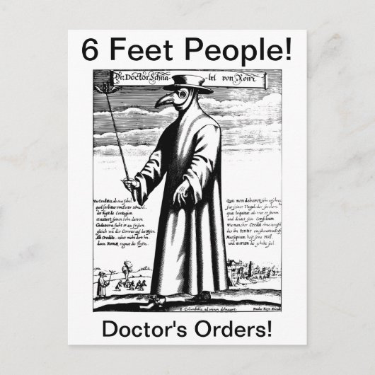 ペストマスク ポストカード (正面)