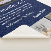 ペストラカスタムーユニーク・ブルーへのクリスマス・ギフト シェルパブランケット (3/4)