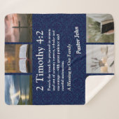 ペストラカスタムーユニーク・ブルーへのクリスマス・ギフト シェルパブランケット (正面(横))