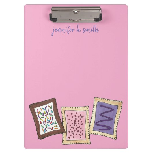 ペストリパーソナライズされたーシェフベーカリートースターペストリー クリップボード (正面)