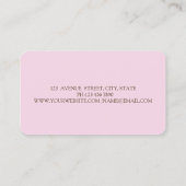 ペストリモダンーのハンドツールベーカリーピンク 名刺 (裏面)