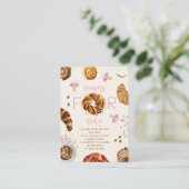 ペストリーおしゃれ女の子ベビーシャワーおむつラッフル エンクロージャーカード (スタンド正面)